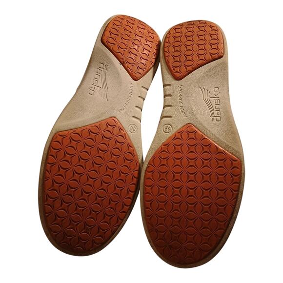 Dansko Shoes Womens 39 Belle Sneakers Arch Support Red White Floral Canvas VGUC - Picture 2 of 9